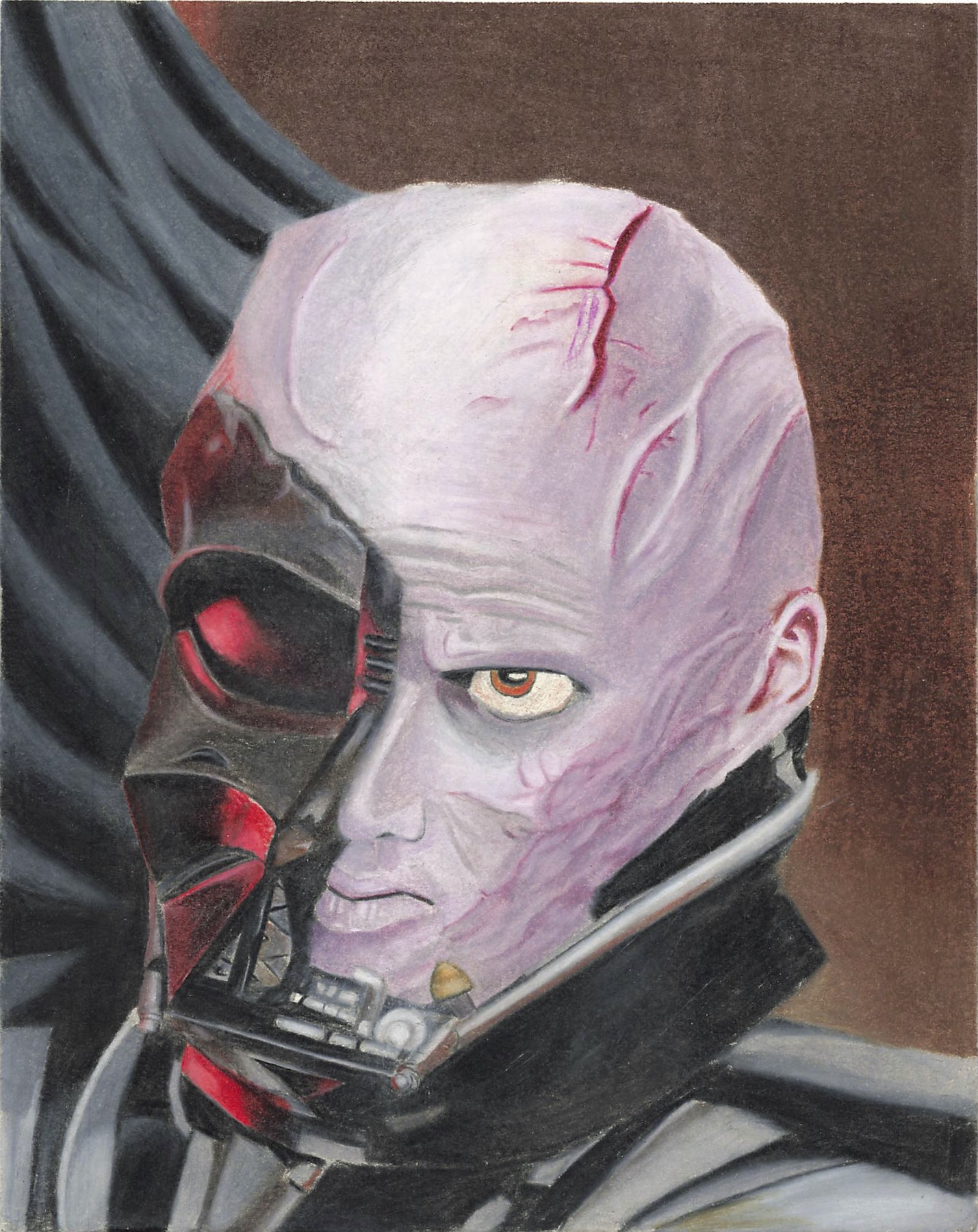 What Remains — original colored pencil drawing by Sam Potozkin