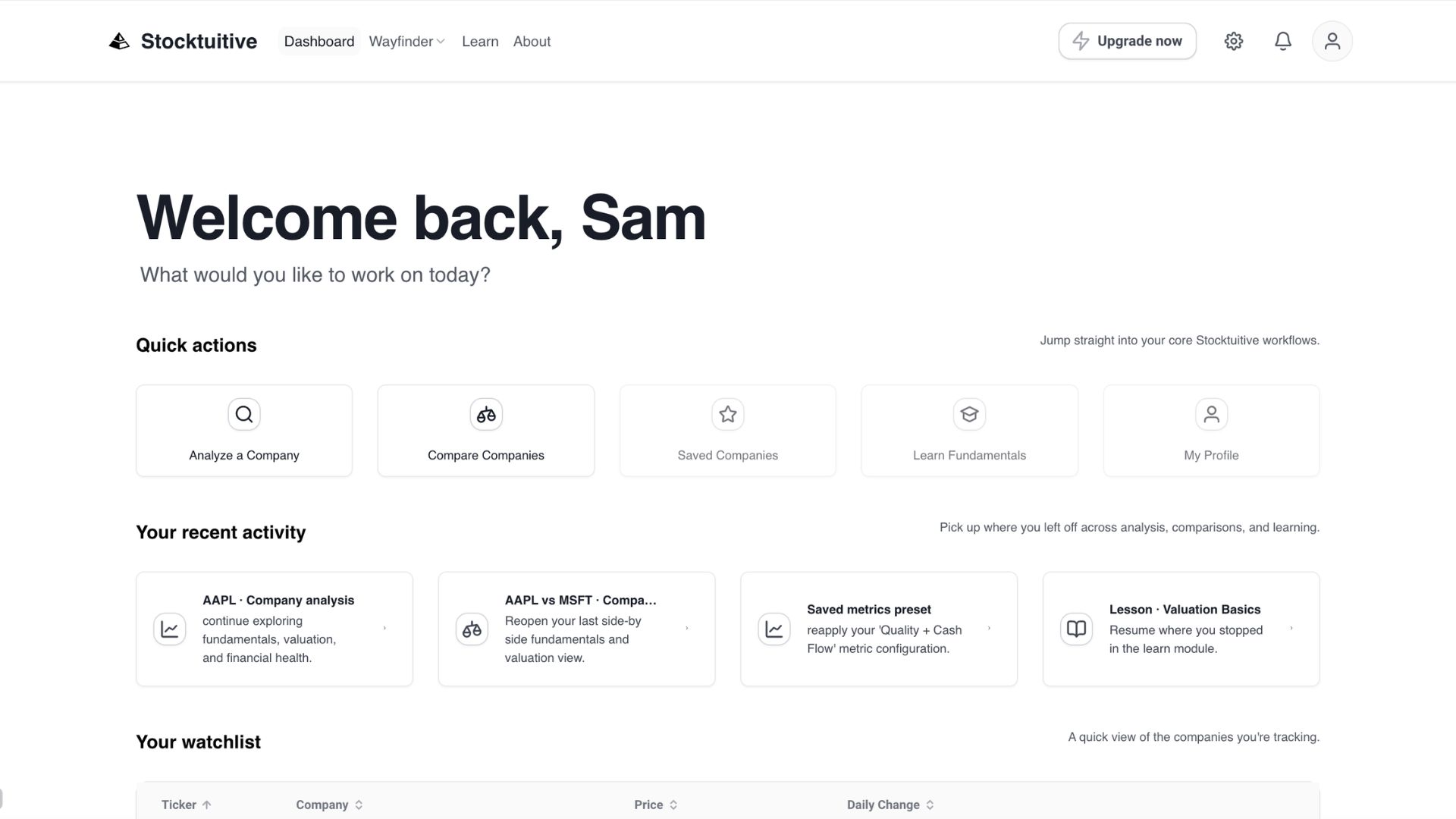 Stocktuitive; Financial Analysis Tool