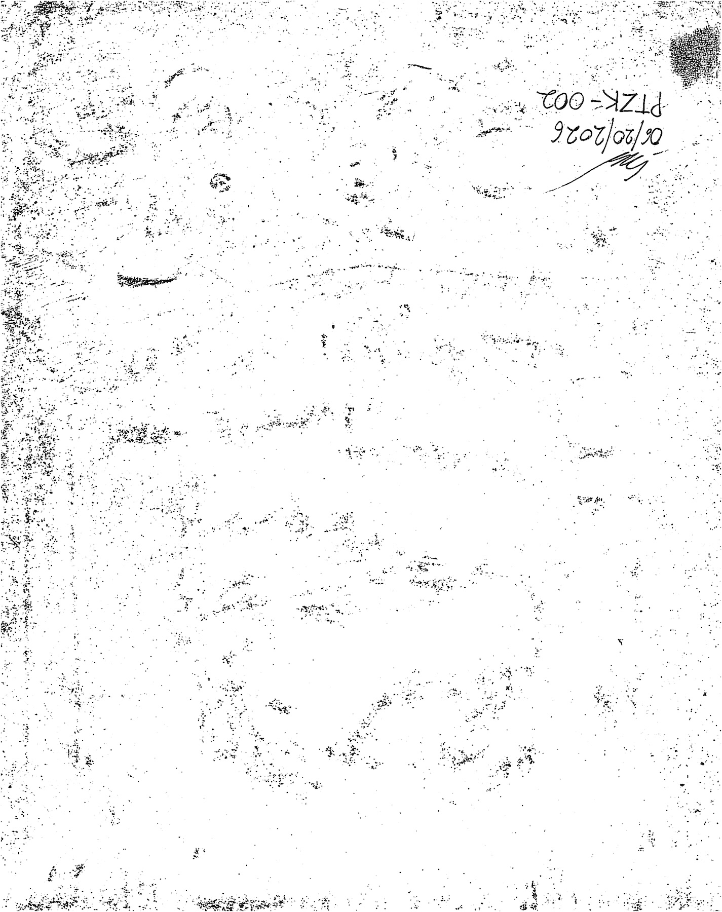 Verso of Rainslinger — signed and dated by the artist